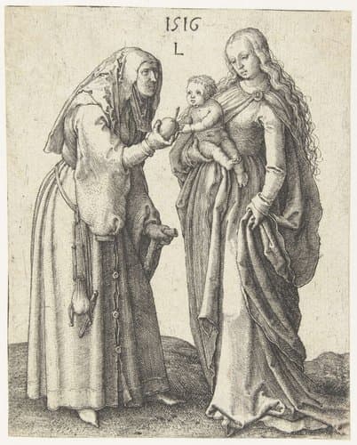 Maria met kind en de heilige Anna by Lucas van Leyden