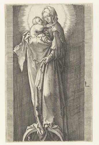 Maria met kind in een nis by Lucas van Leyden