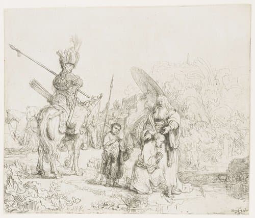 The baptism of the Eunuch by Rembrandt van Rijn