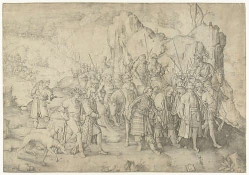 De bekering van Paulus by Lucas van Leyden