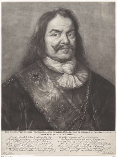 Portret van Michiel Adriaenszoon de Ruyter by Abraham Bloteling