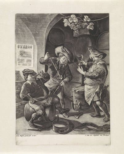 De twaalf maanden van het jaar, "Les XII Mois de l'Année" by Cornelis Dusart