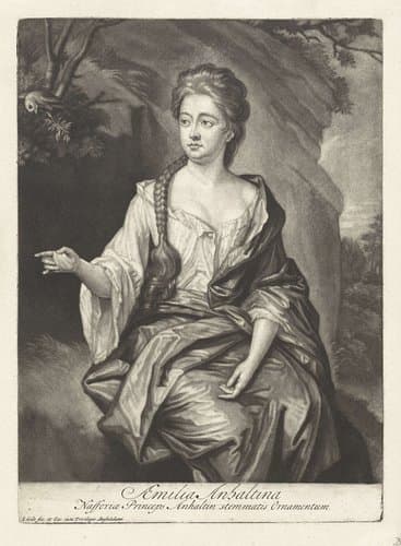 Portret van Henriette Amalia van Anhalt-Dessau by Jacob Gole