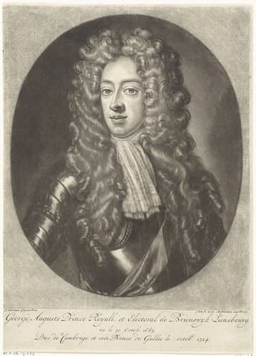 Portret van George II Augustus van Groot-Brittannië by Jacob Gole