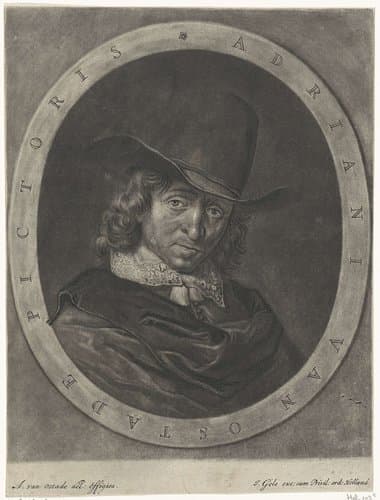 Portret van Adriaen van Ostade by Jacob Gole