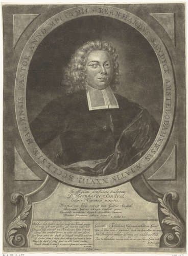 Portret van Bernardus Sandijk by Jacob Gole
