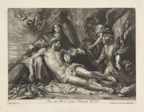 Kruisafname en bewening van Christus by Jacob Gole