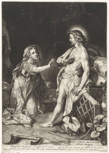 Christus verschijnt aan Maria Magdalena (Noli me tangere) by Jacob Gole