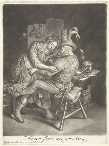Meester Joris met syn Anna by Jacob Gole