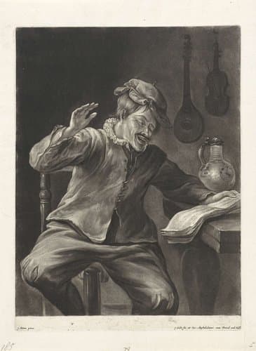 Het Gehoor: zingende man by Jacob Gole
