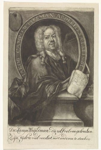 Portret van Jakob Campo Weyerman by Johannes de Groot (II)
