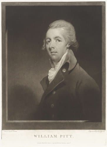 Portret van William Pitt by Charles Howard Hodges