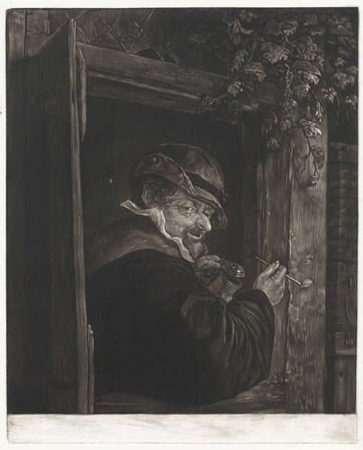 Roker in een venster by Dirk Koedijck