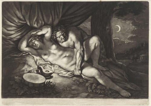 Jupiter en Antiope by Gerard de Lairesse