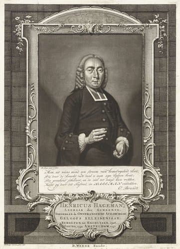 Portret van de predikant Henricus Hageman by Pieter Louw