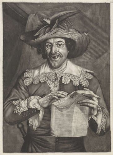 Man met een brief by anonymous