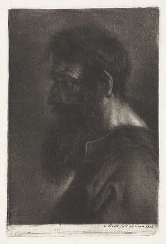 Lezende oude man by Cornelis Troost