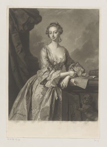 Portret van Mary Howard by John Faber (II)