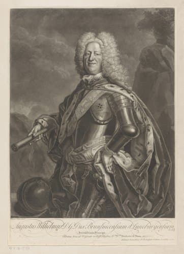 Portret van August Wilhelm von Braunschweig-Lüneburg by John Faber (II)