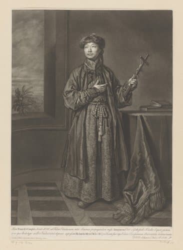 Portret van Francis Couplet by John Faber (II)