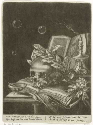 Vanitas stilleven by anonymous