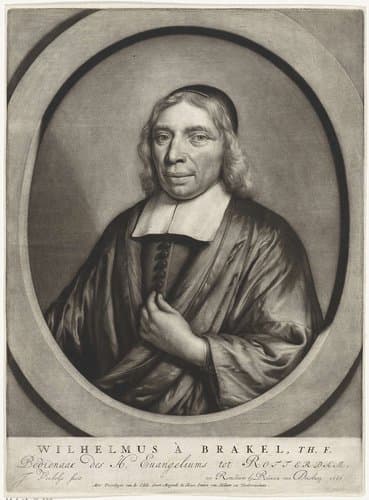 Portret van de predikant Willem van Brakel