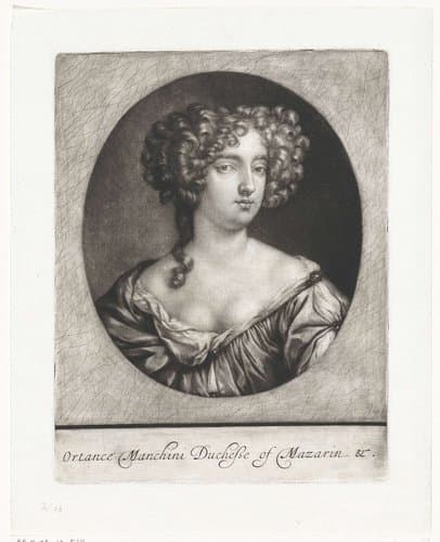 Portret van Hortense Manzini, hertogin van Mazarin by Jan Verkolje (I)