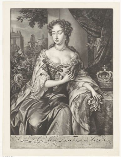 Portret van Maria II Stuart, koningin van Engeland en Schotland by Jan Verkolje (I)