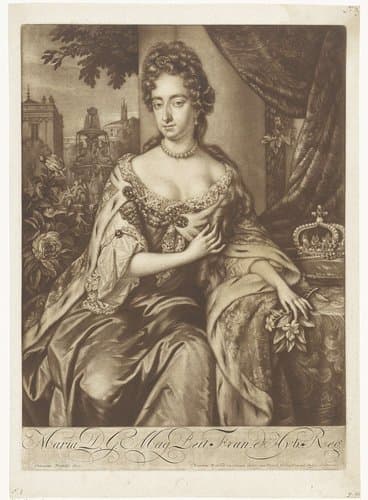 Portret van Maria II Stuart by Jan Verkolje (I)