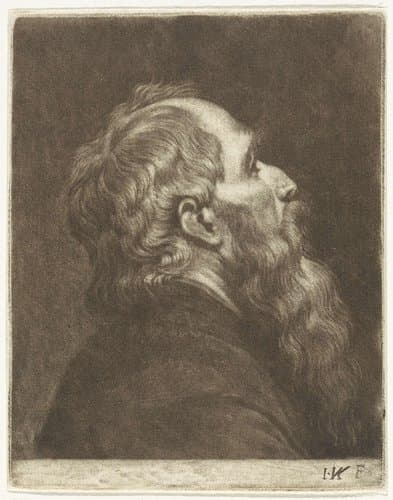 Buste van een man met een baard by Jan Verkolje (I)