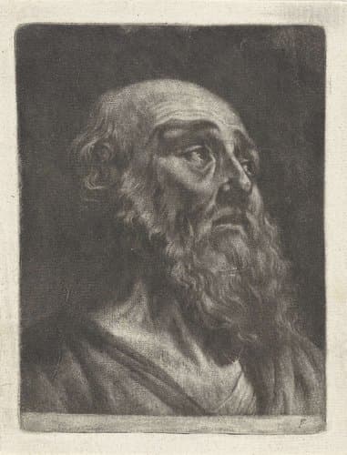 Buste van een oude man met een baard by Jan Verkolje (I)