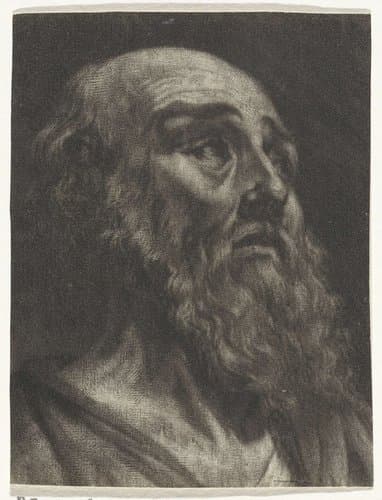 Buste van een oude man met een baard by Jan Verkolje (I)