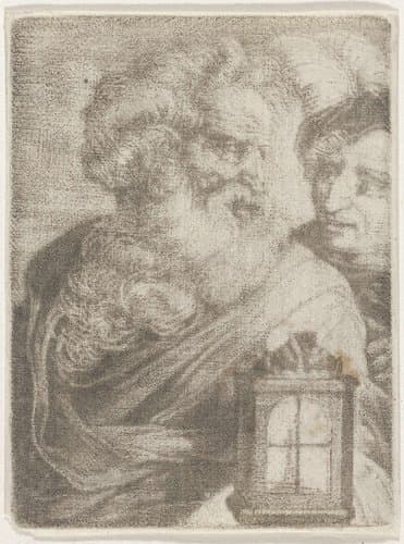 Diogenes met de lantaarn by Adriaen van der Werff