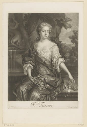 Portret van Diana Turnor by Isaac Beckett