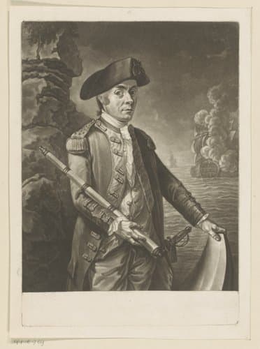 Portret van John Paul Jones by Richard Brookshaw