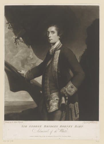 Portret van George Brydges Rodney by William Dickinson
