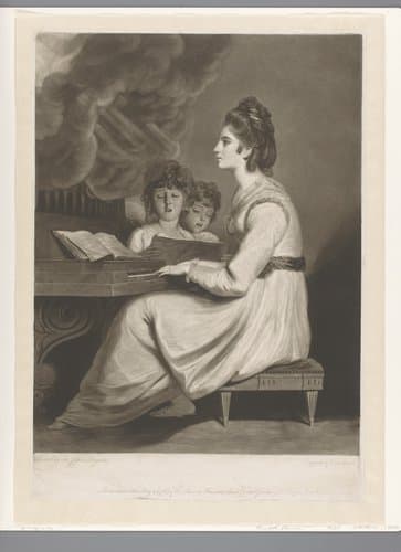 Portret van Elizabeth Sheridan als de H. Cecilia by William Dickinson