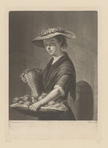 Meisje met een fruitmand by John Dixon