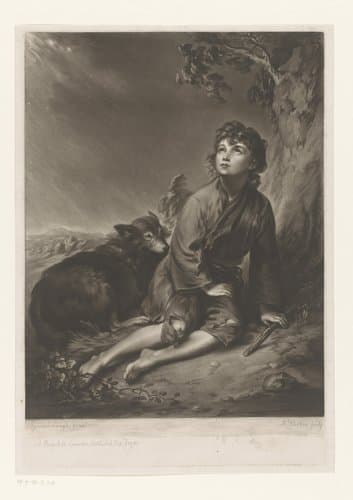 Herdersjongen met hond by Richard Earlom