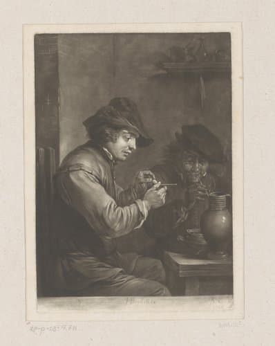 Twee rokende mannen by Richard Earlom