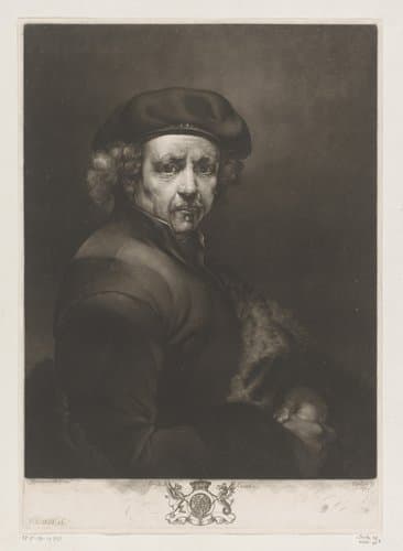 Portret van Rembrandt van Rijn by Richard Earlom