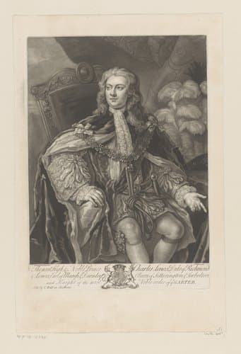 Portret van Charles Lenos by John Faber (II)