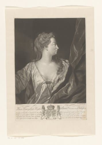 Portret van Anna van Hannover, prinses van Oranje-Nassau by John Faber (II)