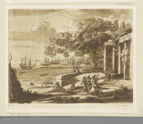 Kustlandschap met Mercurius by Richard Earlom