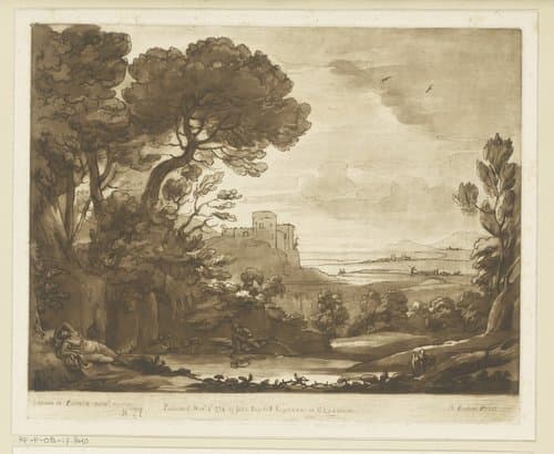 Landschap met Narcissus en Echo by Richard Earlom
