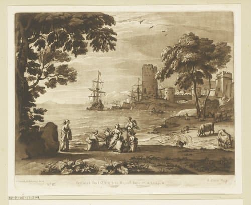 Kustgezicht met de ontvoering van Europa by Richard Earlom