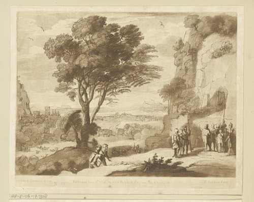 Landschap met David bij de grot van Adullam by Richard Earlom
