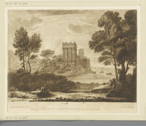 Landschap met Psyche bij het paleis van Amor by Richard Earlom