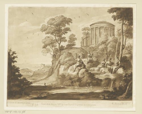 Apollo en de muzen op de berg Helicon by Richard Earlom