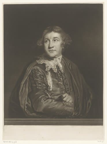 Portret van David Garrick als Kitely by John Finlayson